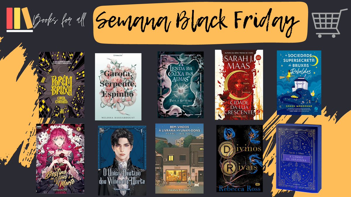 books_forall's tweet photo. Sorteio  #SemanaBlackFriday 

Página oficial do evento:
https://t.co/KCkht9ej3q

Regras do sorteio:

📖Seguir @books_forall

📖Dar rt neste tweet

📖Dar rt no tweet fixado

📖Prêmio: UM LIVRO (dentre os que estão na imagem)  ou livro da wishlist até R$50

📖Resultado 24/11 https://t.co/DDnRPNE4xY