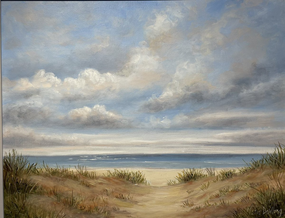 GalleryGaslamp's tweet photo. And Breathe...Old Bawn (Newtown) 

Irish artist Maria Dowling captures that moment when after climbing up the sand dunes at Old Bawn Beach, the beach and sea lie ahead with golden sand and sparkling water.  A moment to take a breath, savor the view.

https://t.co/EritpIyU6U https://t.co/75SwueQwHW