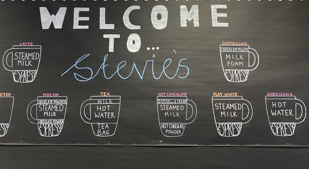 Top team of S6 baristas serving in <a href="/BoclairCafe/">Stevie’s Cafe at Boclair Academy</a> tonight at our open evening. We hope you enjoyed some hot drinks ☕️ 👍🏼