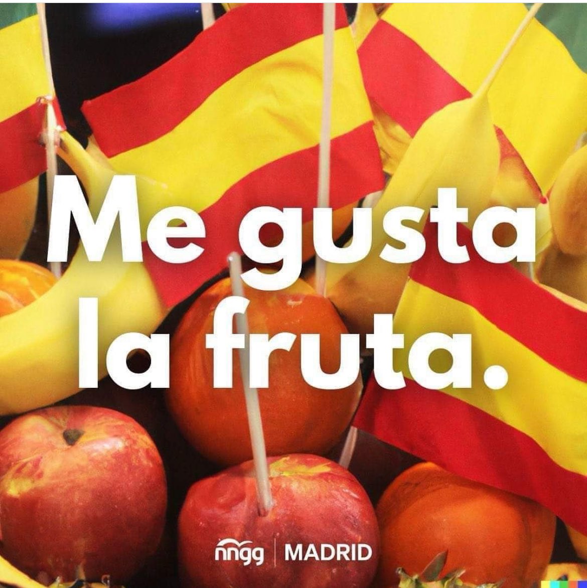 Cristina Sánchez (@cristinas_toros) on Twitter photo Lo que casi todos los Españoles piensan y ella
<a href="/IdiazAyuso/">Isabel Díaz Ayuso</a> ha tenido las narices de decir sin complejos ni paños calientes “Me gusta la fruta”
Oleee!!🇪🇸 Lo que casi todos los Españoles piensan y ella
<a href="/IdiazAyuso/">Isabel Díaz Ayuso</a> ha tenido las narices de decir sin complejos ni paños calientes “Me gusta la fruta”
Oleee!!🇪🇸