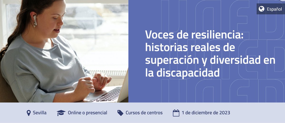 ¡Descubre las voces que inspiran! 🌟 Únete al curso "Voces de Resiliencia: Historias reales de superación y diversidad en la discapacidad". Entre la @UNEDSevilla y <a href="/AsocColibriSev/">Asociación Colibrí Sevilla</a> para promover la inclusión real. 1dic! 🌈Inscripciones:extension.uned.es/actividad/idac…  #InclusiónReal