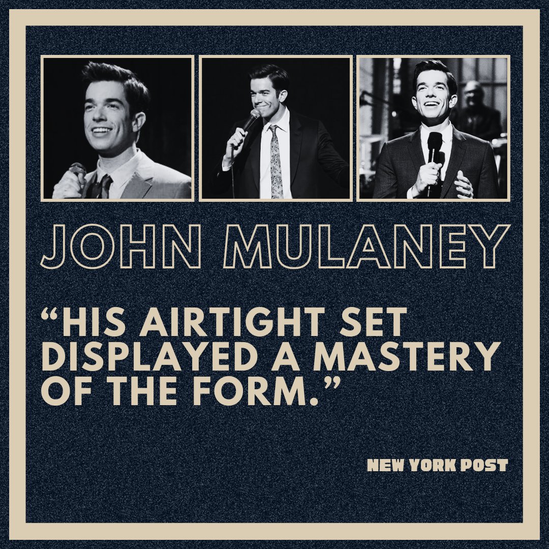 JordanCenter's tweet photo. The reviews are in! @Mulaney's set is a mastery of the form! 😎 See him live at the #JordanCenter on December 3! Tickets → https://t.co/5MuxfFXw3T https://t.co/aH7NGYcmyU