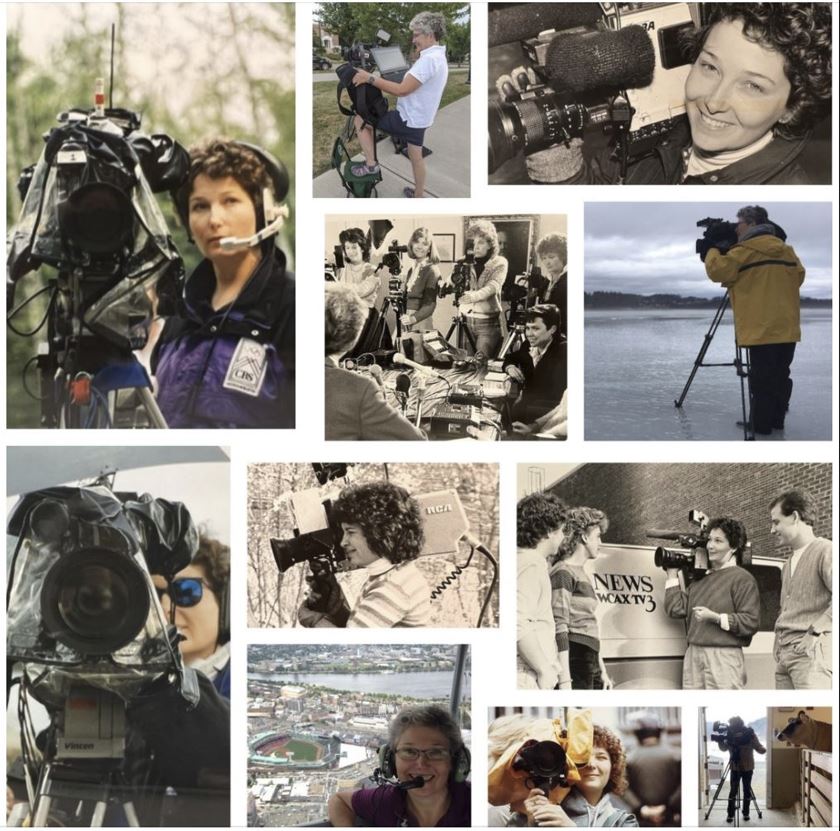 A sincere dip of the lens to Shelly Holt Allen, whose about to wrap up 42 pioneering years with a TV News camera on her shoulder (sticks). As Assistant Chief News Photographer at WCAX-TV, she's no doubt shot it all and pretty soon, she'll no longer have to. Consider us in awe.