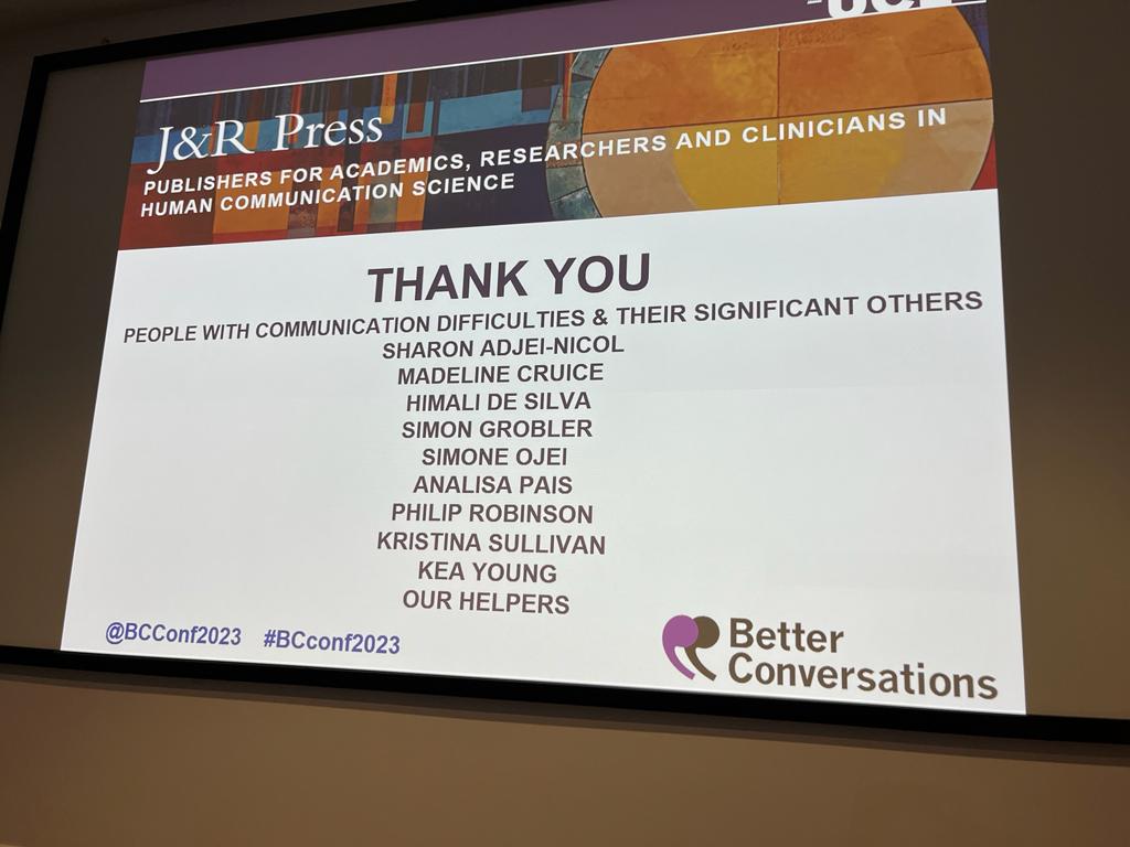Better Conversations Lab (@bcaphasia) on Twitter photo #BCconf2023 so that's a wrap! Thank you so much to all our contributors, our sponsor <a href="/JandRPress/">JandRPress</a> and our amazing #slt2b helpers Rita, Rosie, Ericka, Sylfiana & Stephanie <a href="/BCconf2023/">BC Conference 2023</a> #BCconf2023 so that's a wrap! Thank you so much to all our contributors, our sponsor <a href="/JandRPress/">JandRPress</a> and our amazing #slt2b helpers Rita, Rosie, Ericka, Sylfiana & Stephanie <a href="/BCconf2023/">BC Conference 2023</a>