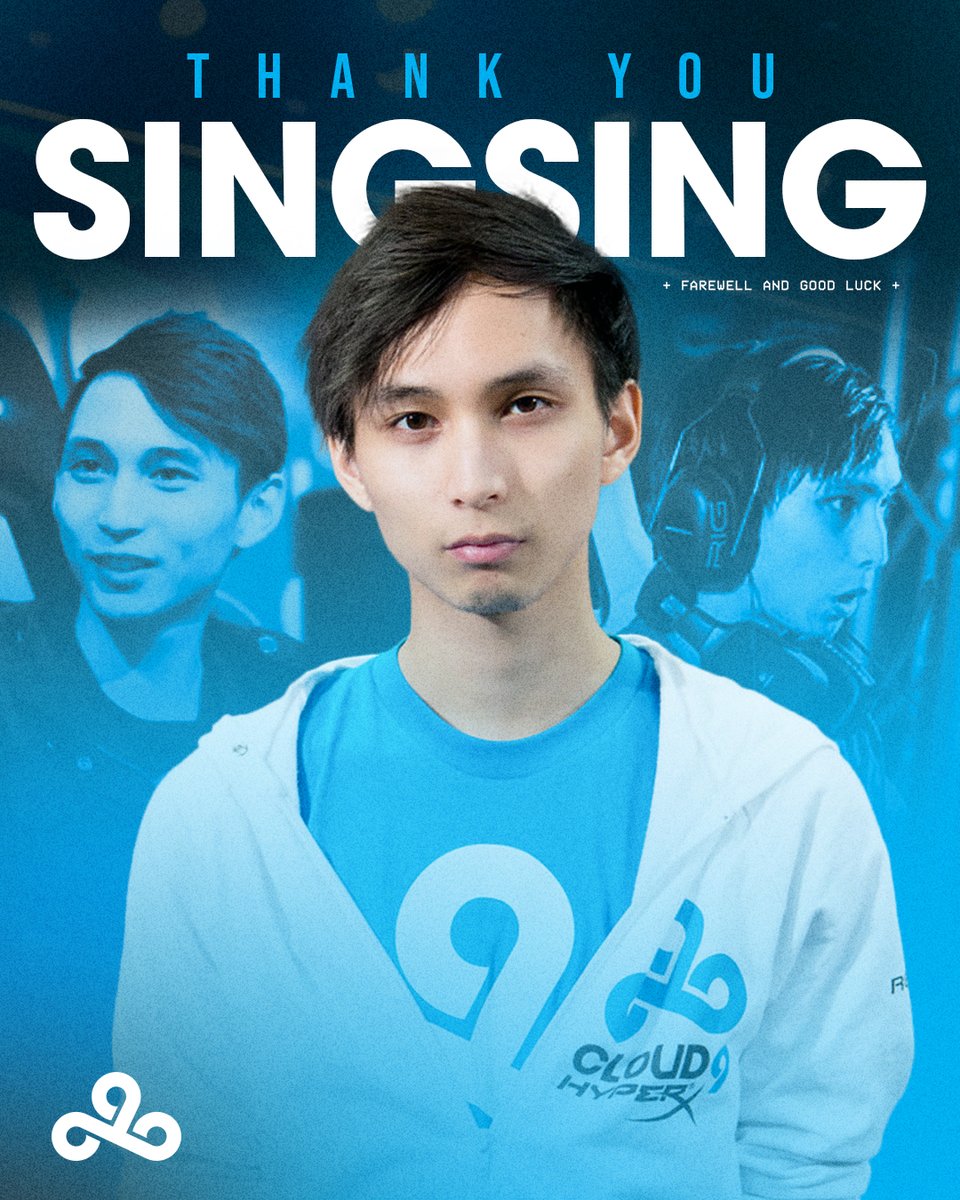 Cloud9's tweet photo. Today we part ways with former C9 Dota 2 pro and content creator @SingSing 

Thank you for representing Cloud9 for all these years and good luck in your future endeavors, Wehsing 💙 https://t.co/y9rBEsL2qU