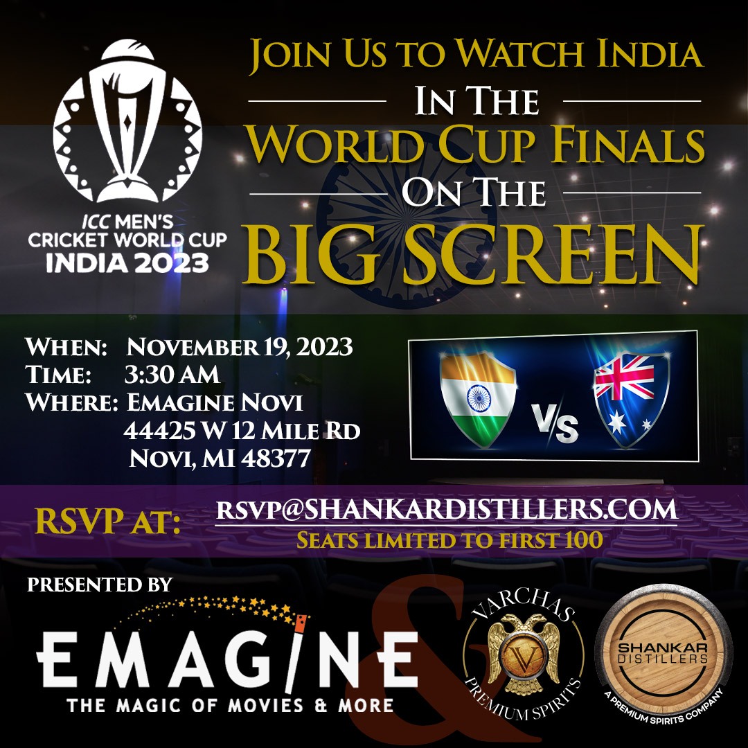 ShankarDistillr's tweet image. Shankar Distillers &amp;amp; Varchas Spirits are working with Emagine Novi to bring you the World Cup Finals.  Sunday, 3:30 AM Emagine Novi, 44425 W 12 Mile Rd, Novi, MI 48377.  Seats limited to first 100.  RSVP - rsvp@shankardistillers.com.

#varchas #varchaswhiskey #emaginenovi