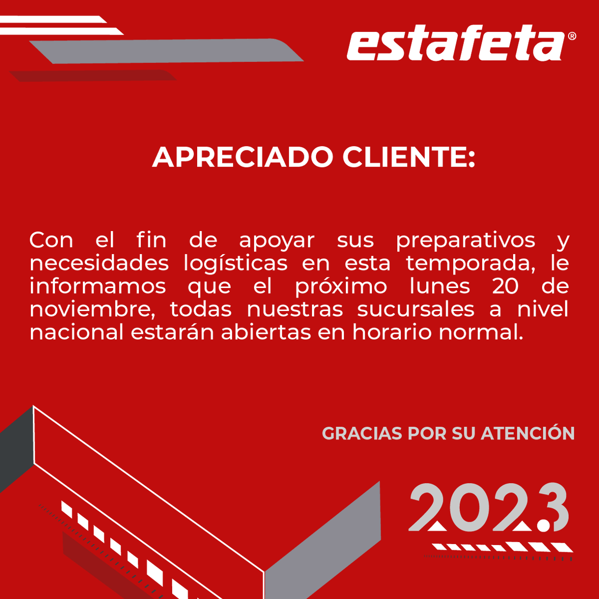 Estafeta tweet media
