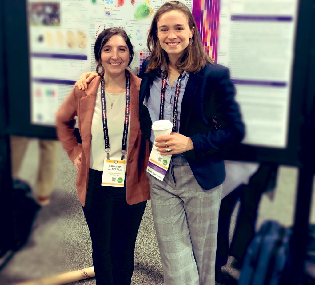 BU_MDPhD's tweet photo. @isaacfalconer _ @SamCalderazzo with her @bu_cte lab mate, @heloise_leblanc with the Ramirez group, and @been_snyder with the Medalla Lab #SfN2023 https://t.co/CtcFdGpTVH