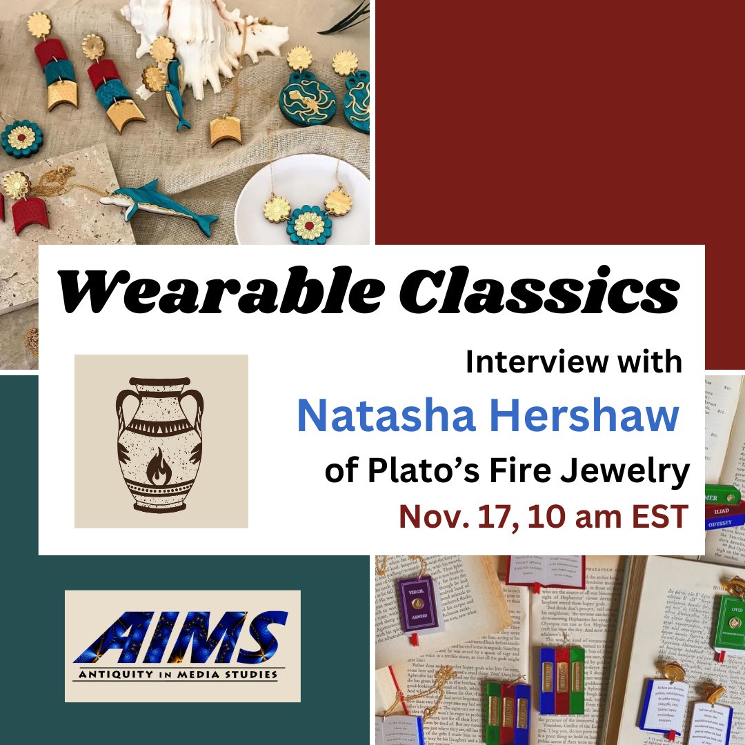 Be sure not to miss the interview with Natasha Hershaw (@platos_fire) who will be discussing her Plato-Inspired jewelry! It's taking place tomorrow, November 17 at 10am EST!