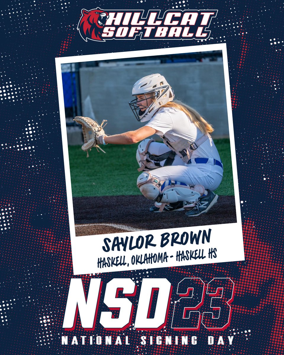 rsusoftball's tweet photo. 𝒮𝒽𝑒’𝓈 𝑜𝒻𝒻𝒾𝒸𝒾𝒶𝓁✒️ Please help us welcome Saylor Brown to the Hill! Saylor is a catcher from Haskell, Oklahoma! Welcome to the Hillcat Family! https://t.co/djaCMMlcIi