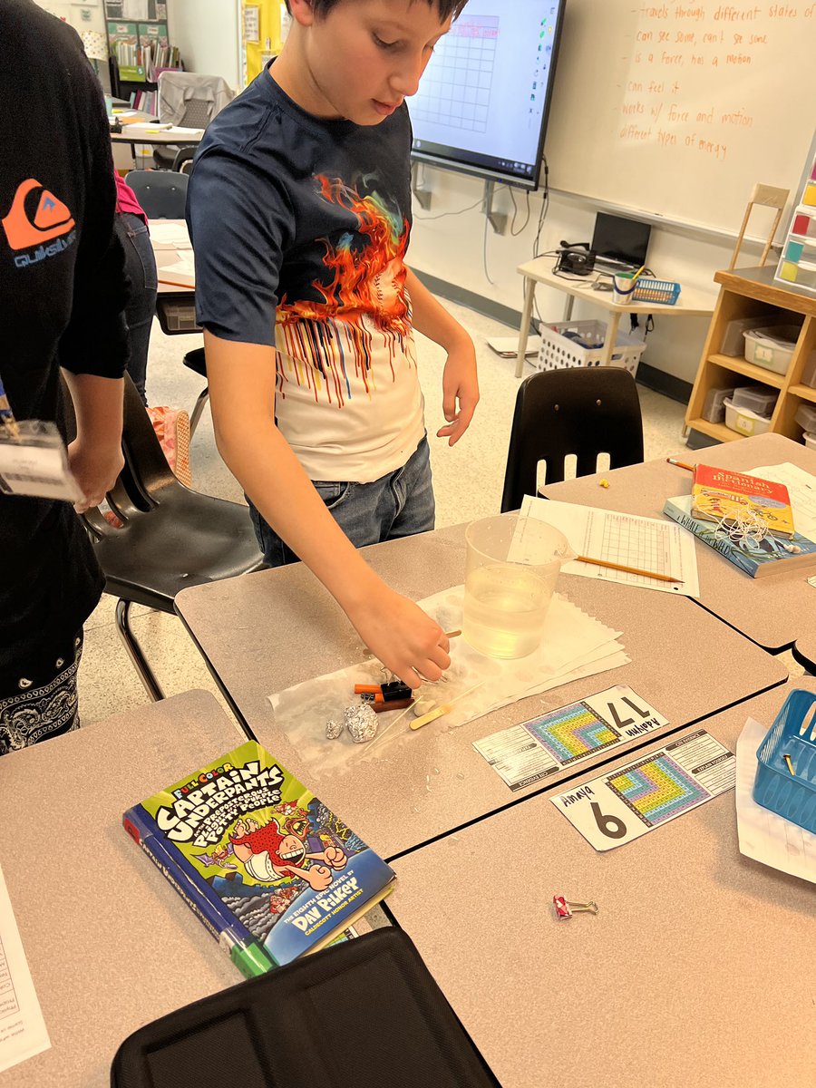 Our 5th graders were able to engage in science explorations related to the transformation of matter. They observed, measured, collected and analyzed data, and drew conclusions to help “solidify” their understanding.