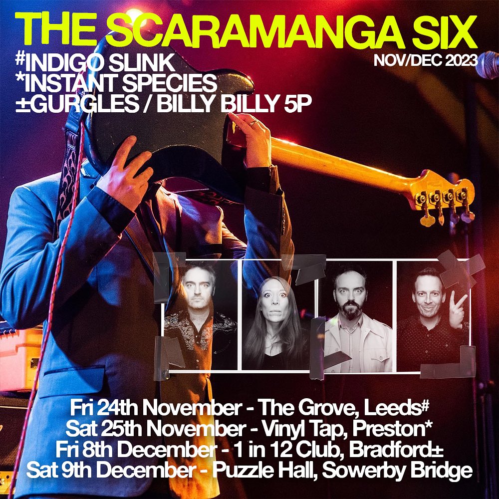 IndigoSlink's tweet photo. Indigo Slink (full band) play on Fri 24th Nov on stage at approx 8pm at @thegroveleeds, Playing support to the wonderful @scaramangasix at 
The Grove Inn, Back Row, LEEDS, LS11 5PL #GroveInn #Leeds #Gig #WhatsOn #Yorkshire #IndigoSlink #GroveInn #Yorkshire https://t.co/m9dwZ6pQHF