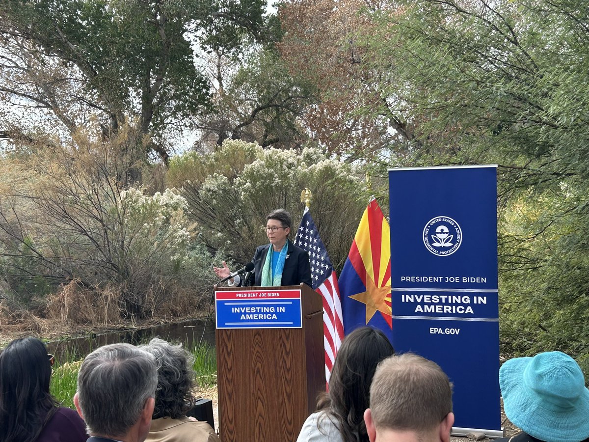 What a privilege to celebrate with <a href="/EPA/">U.S. EPA</a> Assistant Administrator Radhika Fox and our friends at <a href="/TucsonWater/">Tucson Water</a> today! Working with WIFA, Tucson was able to secure $30 million in BIL funding for PFAS remediation in drinking water. Congratulations! We appreciate your partnership.