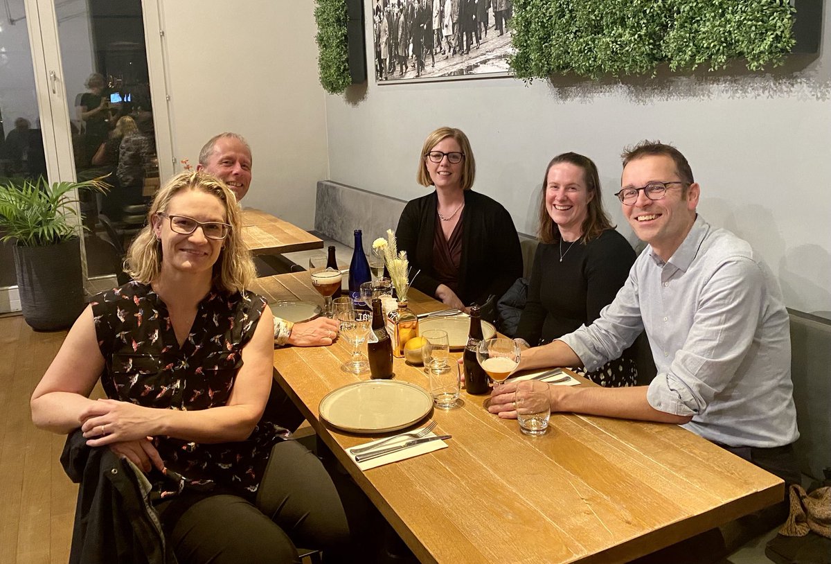 The DEPP editors together again at their annual meeting in Ghent, plotting, planning and sampling local beer 🍻 We’re missing ⁦@Nic_Alcohol⁩ ⁦@drjthrul⁩, but so lovely to see ⁦@AmyPennay⁩.