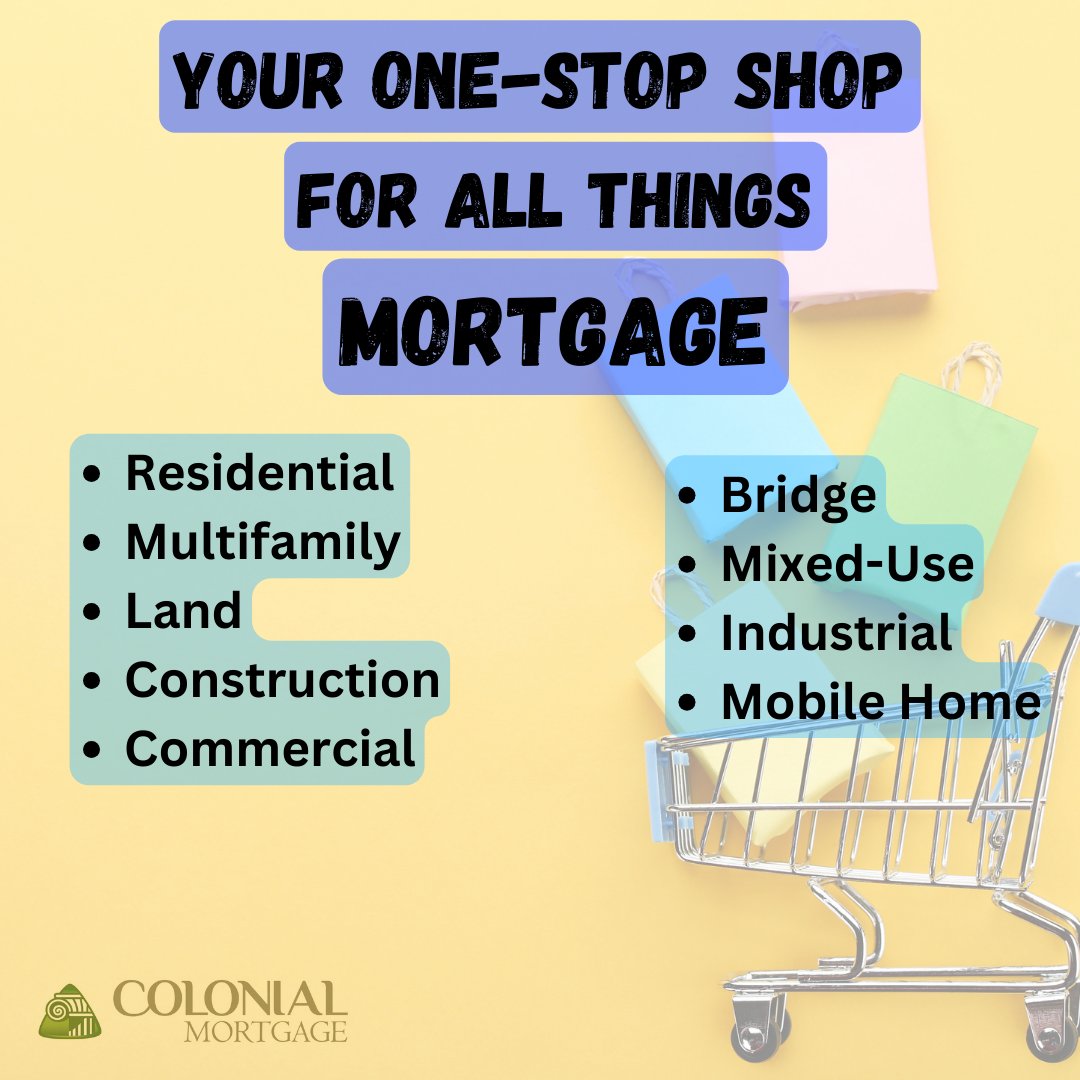 colonialmtgteam's tweet photo. Looking to buy anything from a residential home to an industrial office space? Contact us today to learn how we can help! #colonialmortgage #realestate #homebuyingtips #mortgagetips https://t.co/87qTsYdx4H