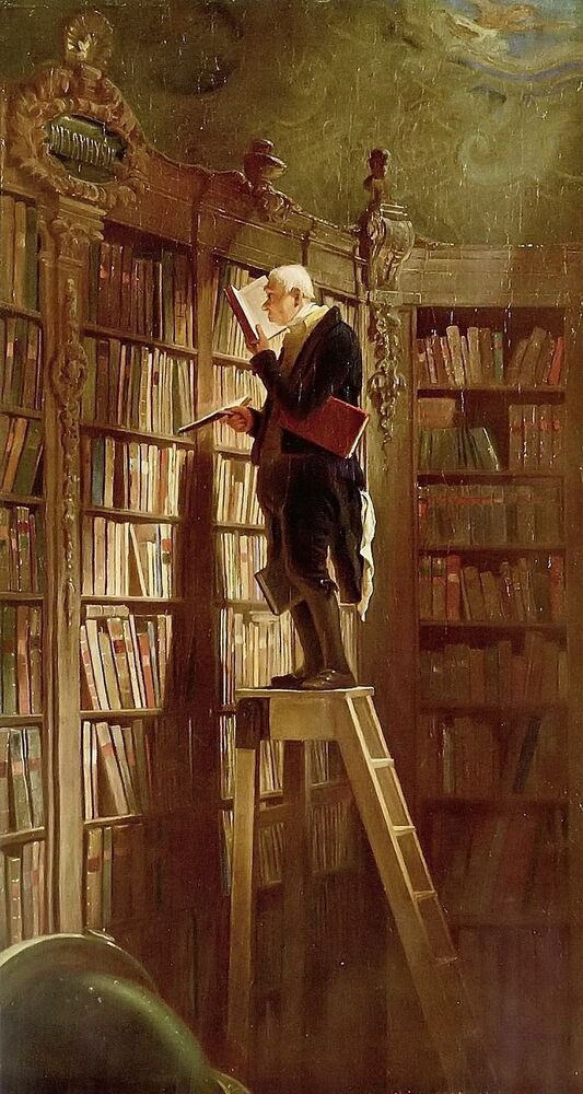 emjanerothwell's tweet image. ‘He loved books, those undemanding but faithful friends.’
~Victor Hugo 

🎨 Carl Spitzweg
#bookchatweekly