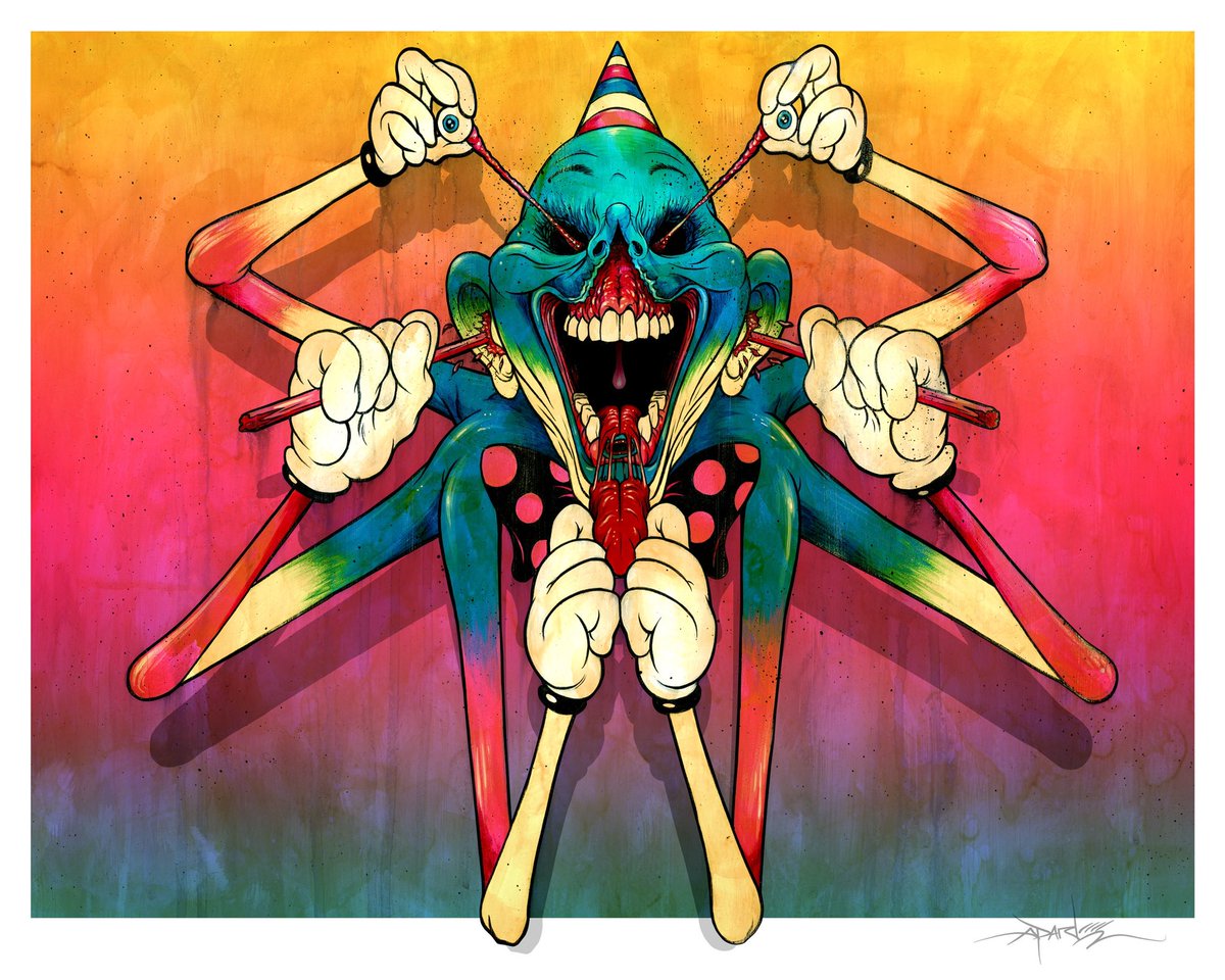 alexpardee's tweet image. “NO EVIL”. New limited 20”x16” archival print dropping BLACK FRIDAY as part of my Black Friday Blowout sale which means when this drops, it will ALREADY be 40% off! What am I…STUPID!? No, I just love you and love art and what you all to have art. ♥️ Drops Nov 24th in my shop