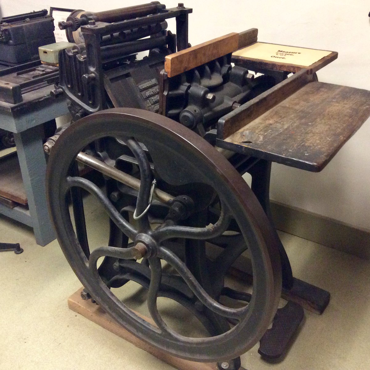 Day 16 of #Museum30! It might seem like a old-fashioned piece of #technology to us today, but printing presses were revolutionary for sharing information! Our job press was used in the offices of the Echo, one of our local papers, which has a history dating back to the 1880s!