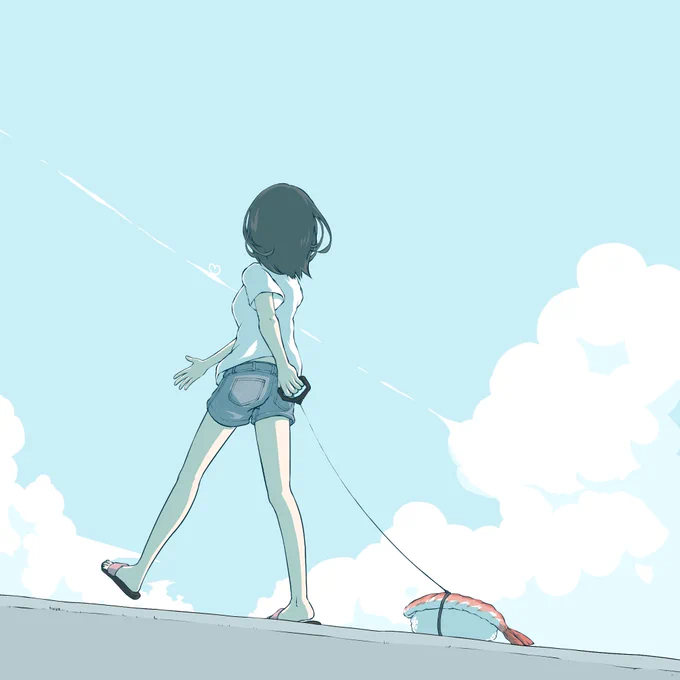 #私の世界へご案内します寿司成分多めイラストにとサイン隠してます 