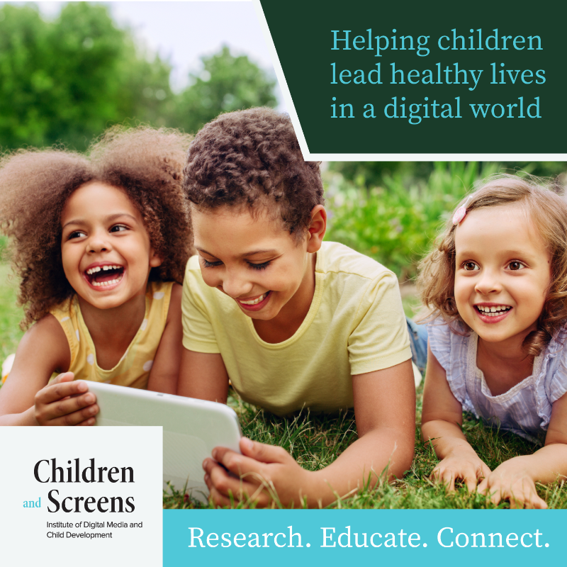 childrenscreens's tweet photo. Digital media's impact on the health and development of children: what you need to know.