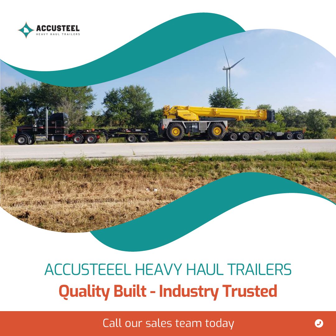 Accusteel_Inc's tweet photo. Handcrafted quality heavy haul trailers that are built to last. Accusteel Heavy Haul Trailers is your one-stop shop for manufacturing, repair, retrofits or service of trailers. Give our sales team a call today! 1-780-960-6699 https://t.co/BO3GR1vahF
