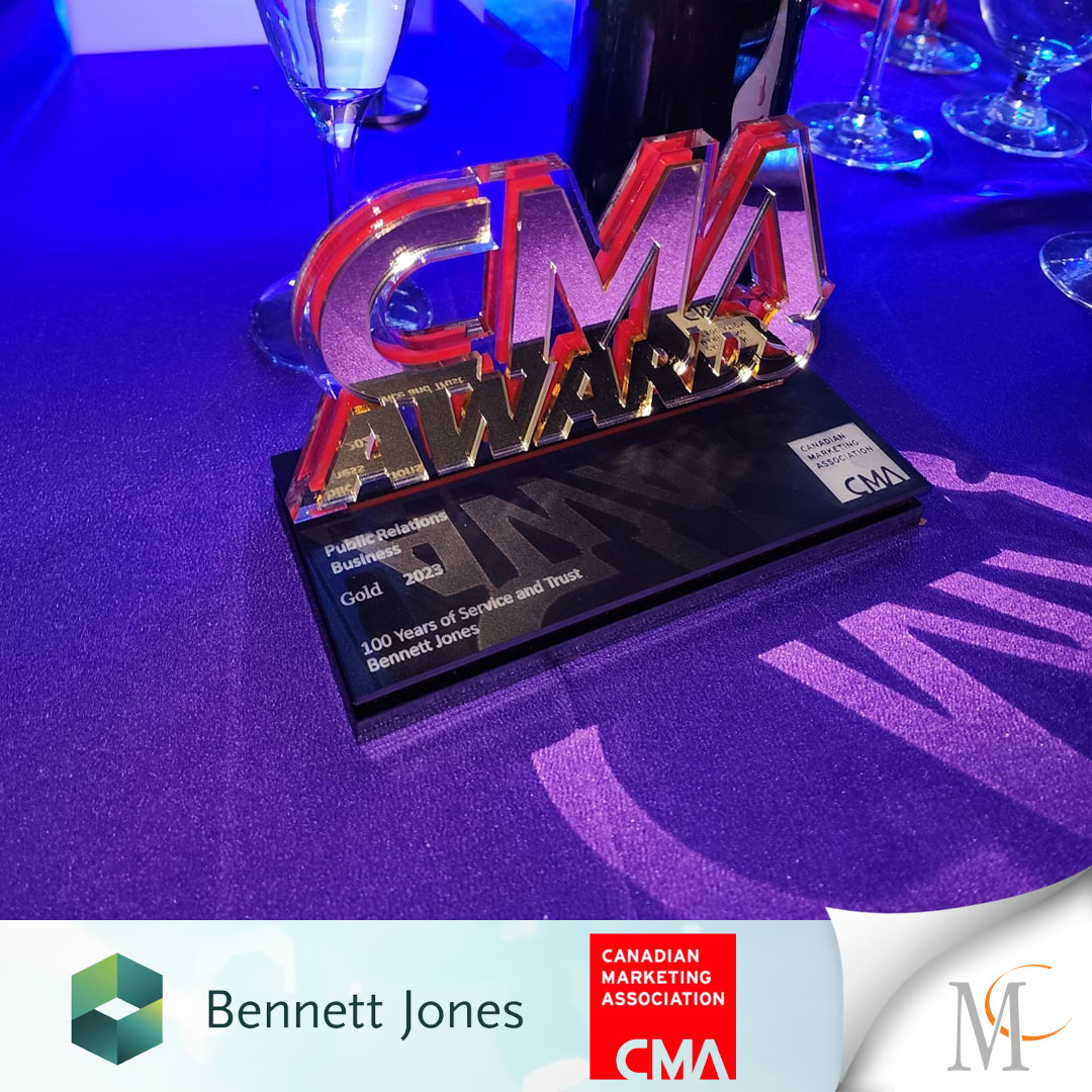 Congratulations to our Bennett Jones LLP clients on their win! We were thrilled to be a part of the storytelling team celebrating “100 Years of Service and Trust”. #CMA #bennettjones #media