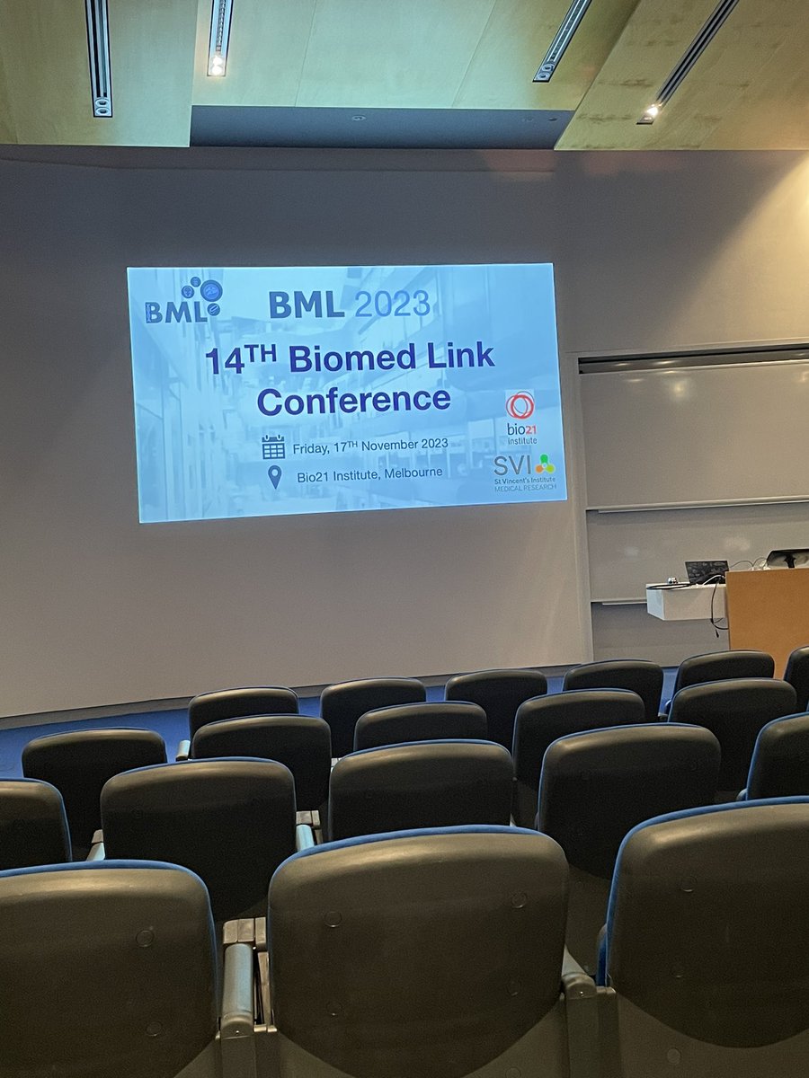<a href="/BiomedLinkCon/">Biomed Link Student Conference</a> today <a href="/Bio21Institute/">Bio21 Institute</a>.

Excited to share my research and hear about other biomedical research!