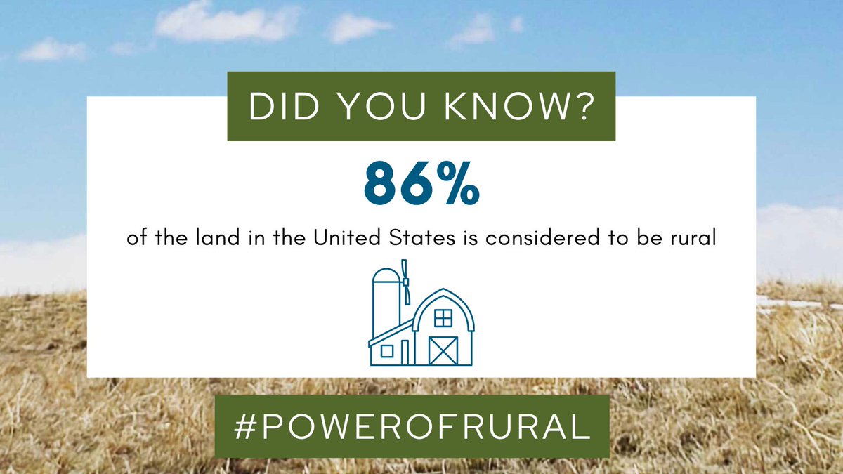 Did you know? Around 86% of the land in the United States is considered to be rural. Learn more: bit.ly/47cBylg

#powerofrural #nationalruralhealthday #nrhd #nationalruralhealthday2023 #rural #ruralhealth #ruralmontana #montana #406 #criticalaccesshospitals