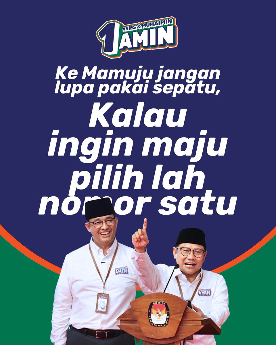 Lukman36864072's tweet photo. #AMINNomor1Juara1
#AniesMuhaimin2024
Satu Putaran dan Berjiwa Pemimpin 
@cakiminNOW
@DPPPKB https://t.co/SSYtjVOvCt
