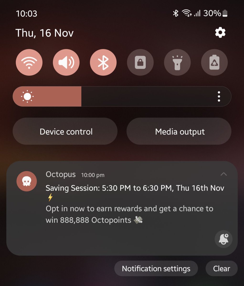 orryverducci's tweet photo. Hey @OctopusEnergy! Just got the notification for the saving session, except it says it happened 4 hours ago... no email either 🙁 great to see they're back but would have been nice to be told before it happened, not after https://t.co/D8baYiW64e