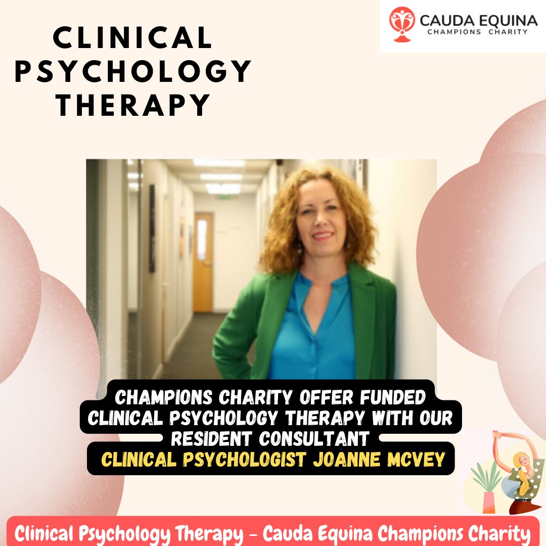 Clinical Psychology Therapy

👉championscharity.org.uk/our-services/c…

#caudaequinasyndrome #championscharity #caudaequinaawareness #redflagsofces
#cessupportgroup #bladderandbowels #sciatica #saddlenumbness #pinsandneedles
#cesbuddies #ceshelpline