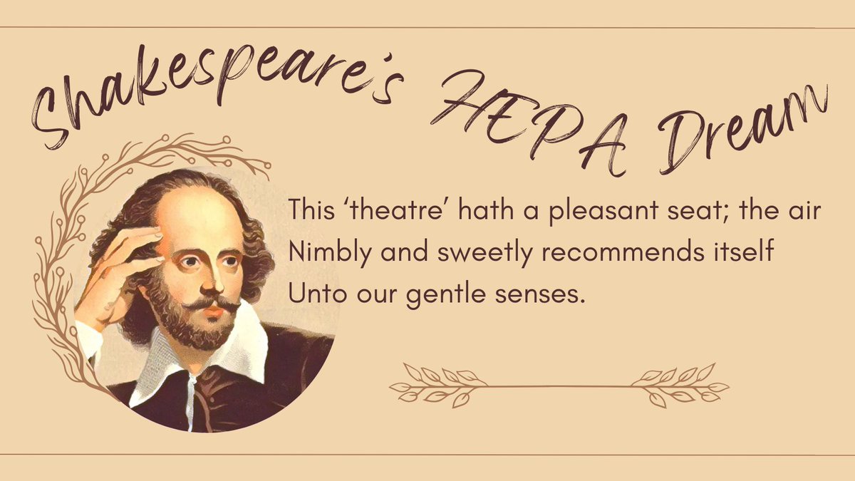 NeoOdist's tweet photo. @waltz_tales The word theatre replaces castle, otherwise this is Shakespeare, Macbeth, 1.6. Masks and HEPA (indoor clean air) protect the heart of the Arts. @broadwaybabyto #MasktheArts #COVIDisAirborne https://t.co/WCCwpbiLj9