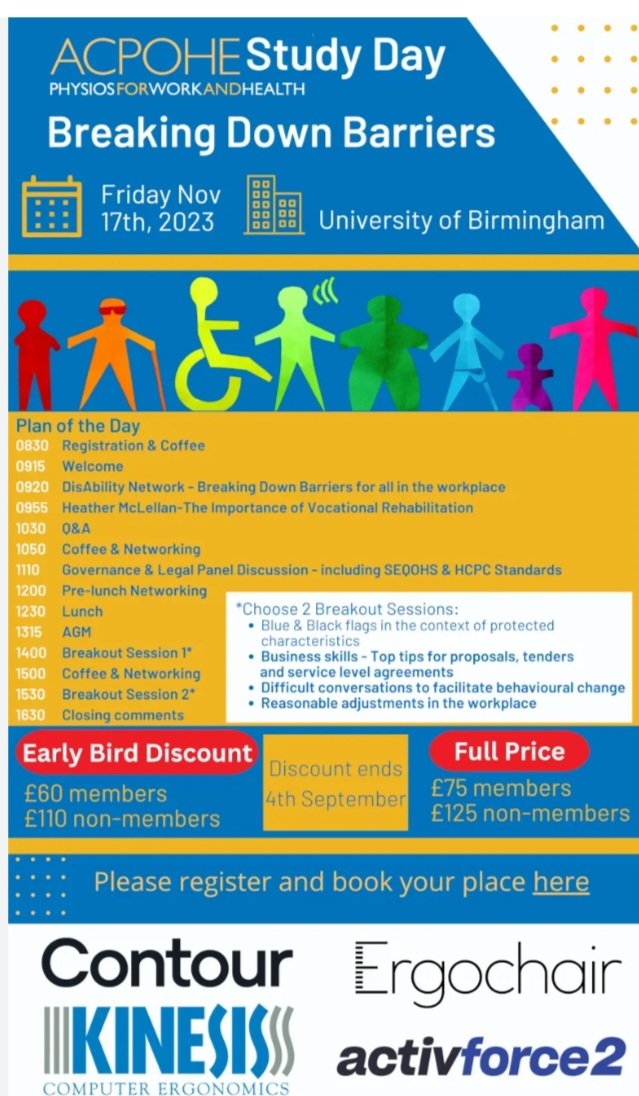 So excited to host <a href="/ACPOHE/">ACPOHE</a> 2023 study day <a href="/UBSportExR/">UBSportExR</a> having loads of our <a href="/UoB_PhysioSoc/">University of Birmingham PhysioSoc</a>  supporting us tomorrow. Looking forward to learning and sharing