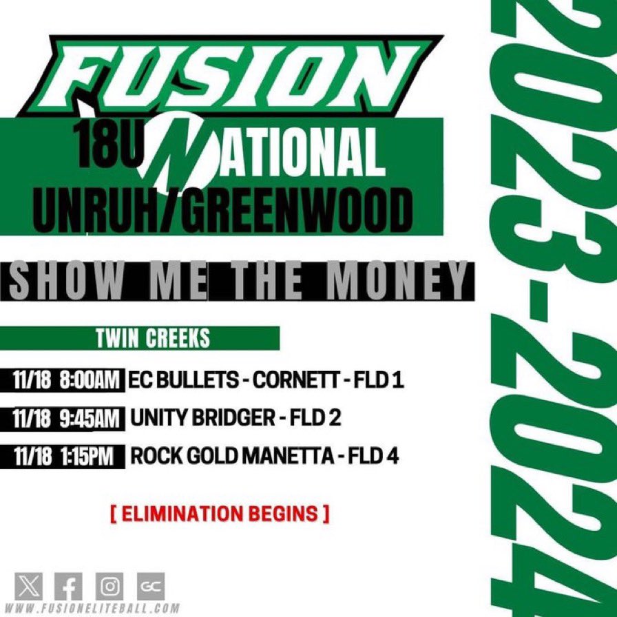 Last tournament of the fall season. Going to be a good one! 
#LLAP #FusionFamily #GirlsinGreen 
<a href="/FusionSB_unruh/">Fusion 18U National Unruh/Greenwood</a> <a href="/RacersSoftball/">Murray State Softball</a> <a href="/CoachGill_MSU/">Ashley Gilland</a> @CoachZack_MSUSB