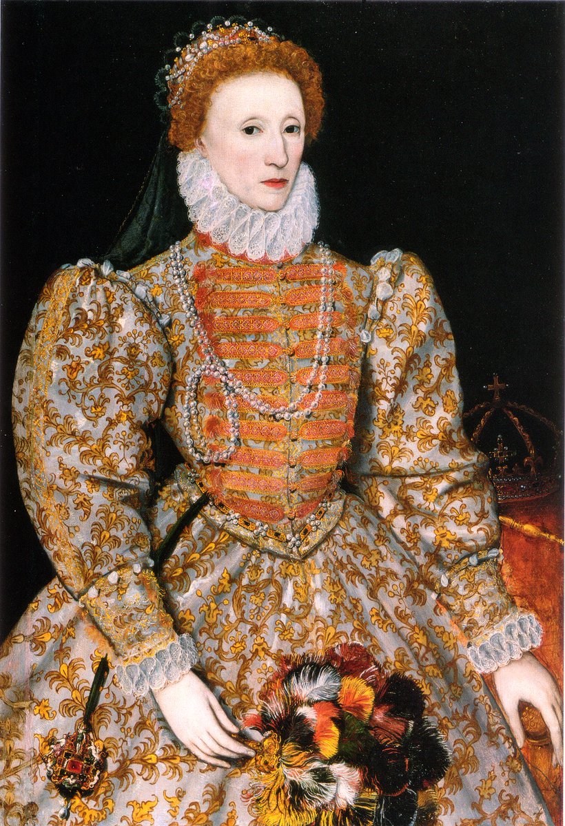 Nov 17, 1558 Elizabeth Tudor, the daughter of Henry VIII and Anne Boylen, becomes Queen Elizabeth I of #England upon the death of her catholic half-sister Queen Mary I . She would reign until 1603. #HouseofTudor