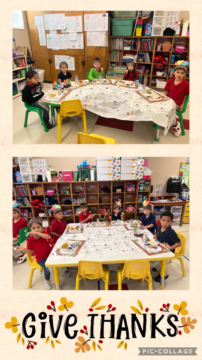 Today we were grateful for school & friends to share Thanksgiving lunch with ❤️🦃 #PreKrocks @DRE_Hurricanes
