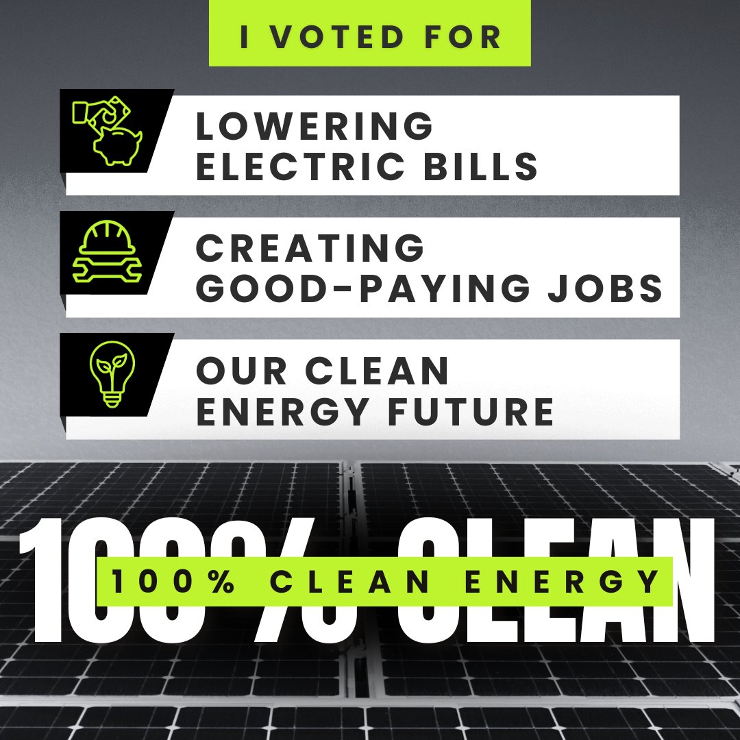 All Michiganders deserve reliable, affordable electricity. The 100% clean energy bills will lower energy costs, improve reliability, and clean up our air and water. Michigan is seizing the moment for clean energy progress — and we will keep pushing for more. #mileg #DemsDeliver