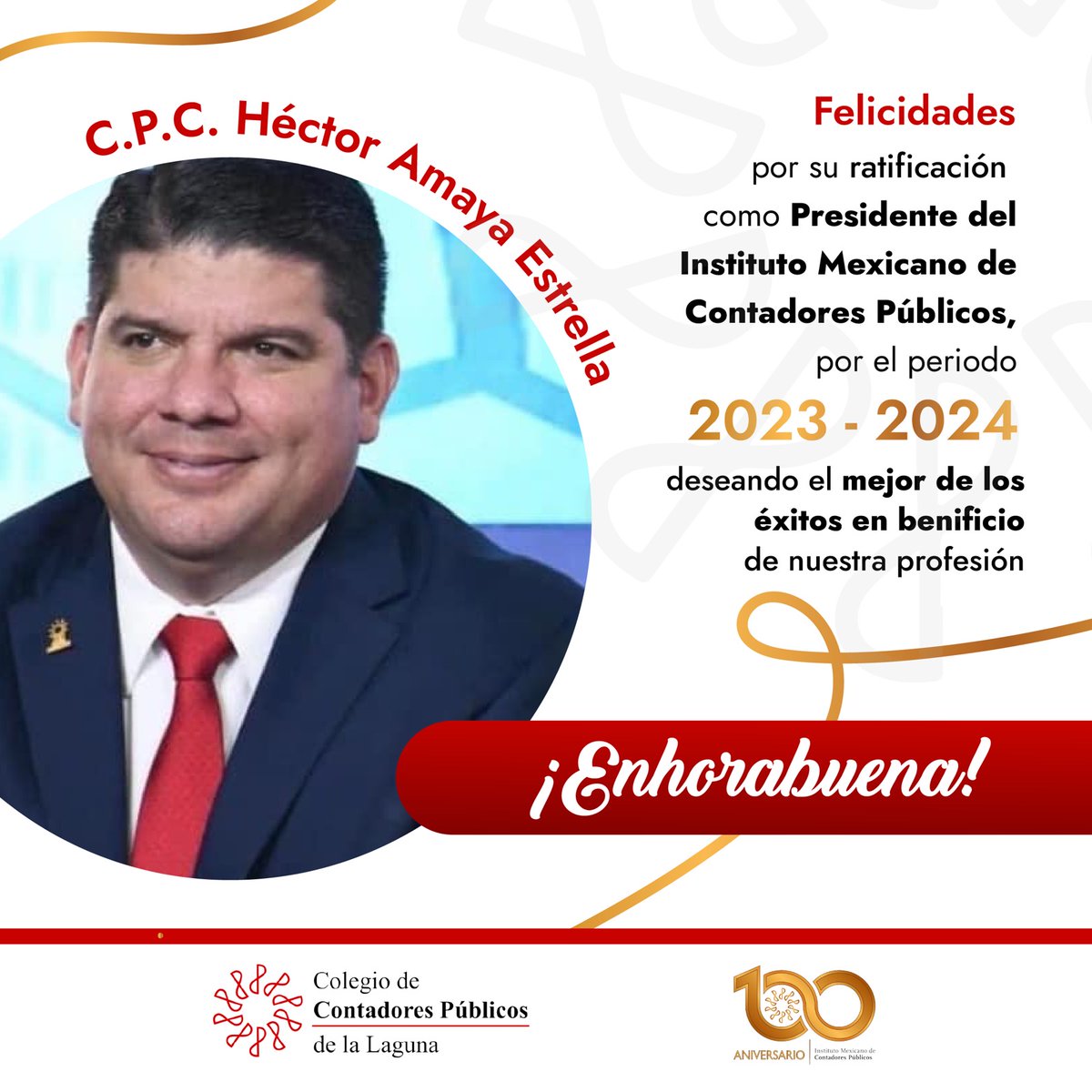 Muchas felicidades a nuestros nuevos representantes del Instituto Mexicano de Contadores Públicos, les deseamos un excelente año de labores 🤓🙌🏻