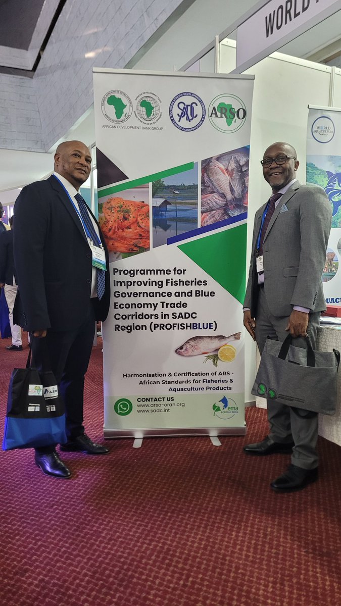 Congrats to a brother and a colleague for inspiring ideas in AfDB funded ProFishBlue and contributions to aquaculture in SADC #afraq #WAS