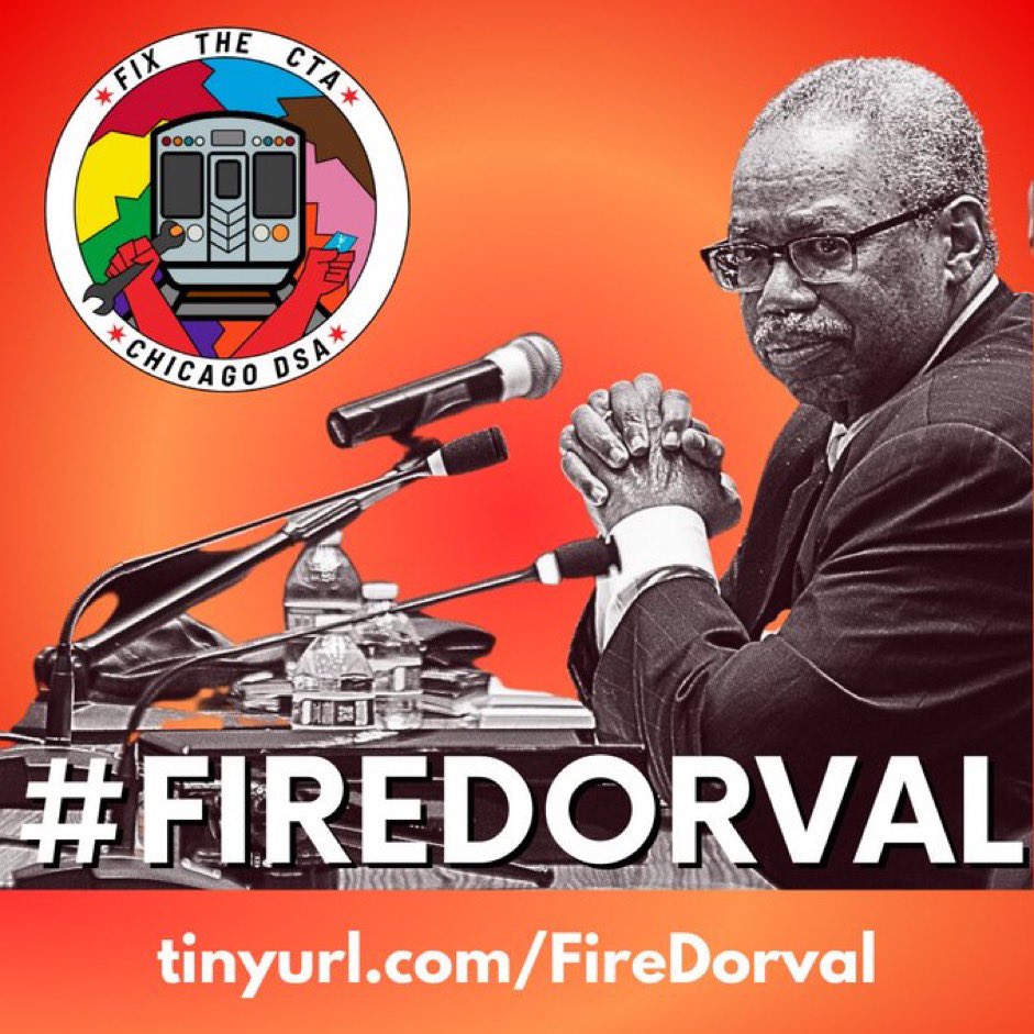 fixthecta_CDSA's tweet photo. The complete degradation CTA board president Dorval Carter has allowed should’ve already crossed the line. But with today’s derailment and injury of workers and riders, it’s now or never for @ChicagoMayor and @GovPritzker to #FireDorval. Tell them here: https://t.co/ciPT6fyd2d https://t.co/VF0x7TaDt0