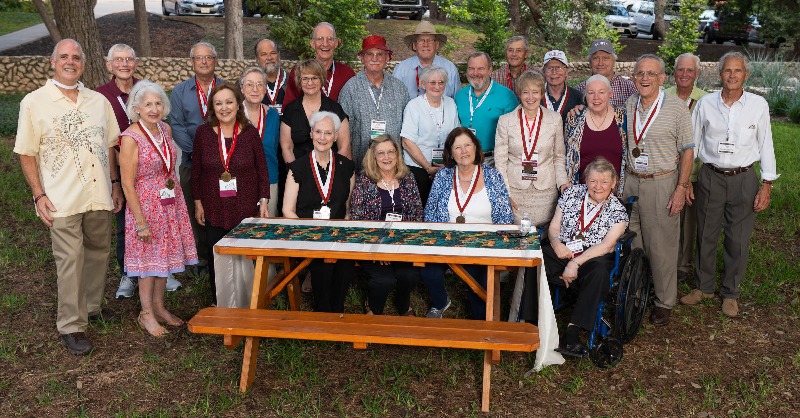 TrinityUAlumni's tweet photo. The Classes of 1973, 1978, 1983, 1988, 1993, 1998, 2003, 2008, 2013, and 2018 celebrated reunions at #TUAlumniWeekend this year. It was wonderful to see so many classmates reconnecting throughout the weekend. Check out the class photos from the Block Party! 📸

#TrinityUAlumni 🐯