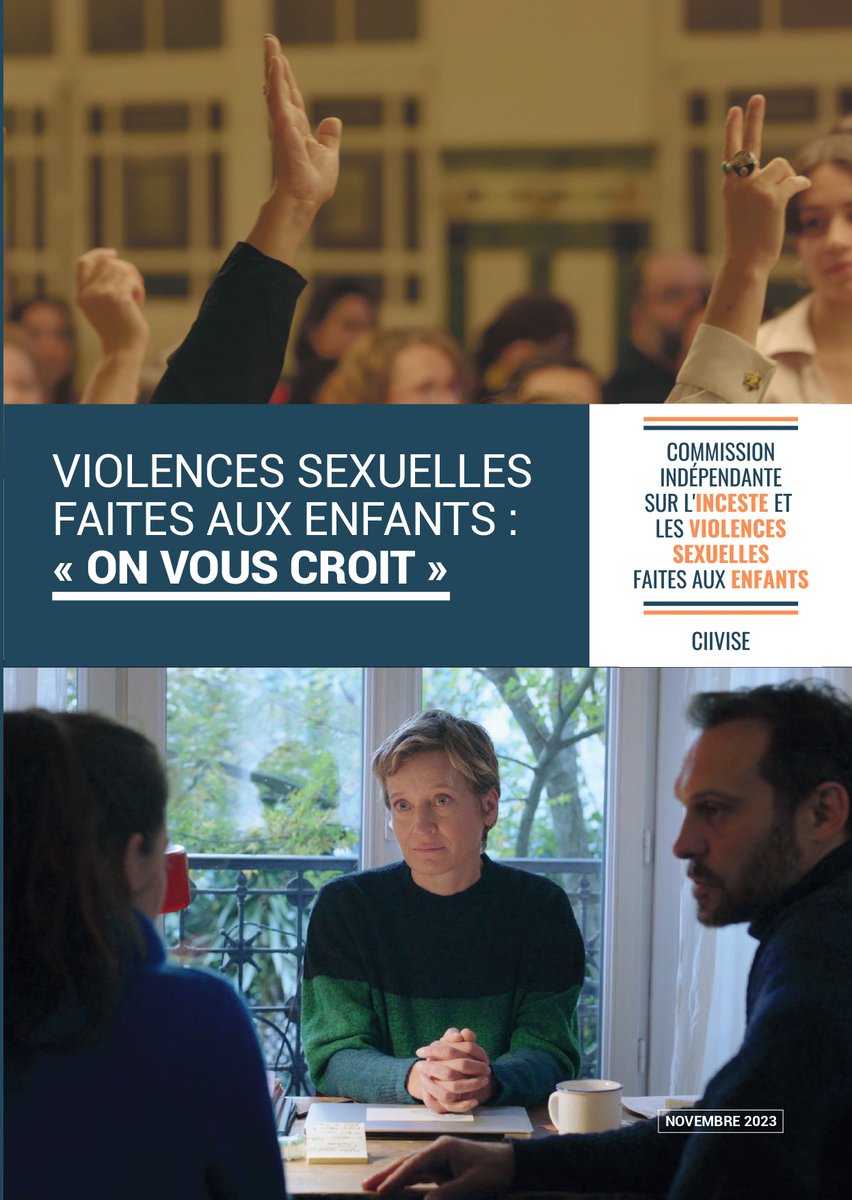 ✅La CIIVISE publie son rapport. Ce qu'elle à dire après 3 ans d’engagement, d’écoute et d’action, c’est ceci : après des millénaires de déni, il est possible d'en sortir, de remettre la loi à sa place. C’est le sens des 82 préconisations formulées. 👉ciivise.fr/le-rapport-pub…