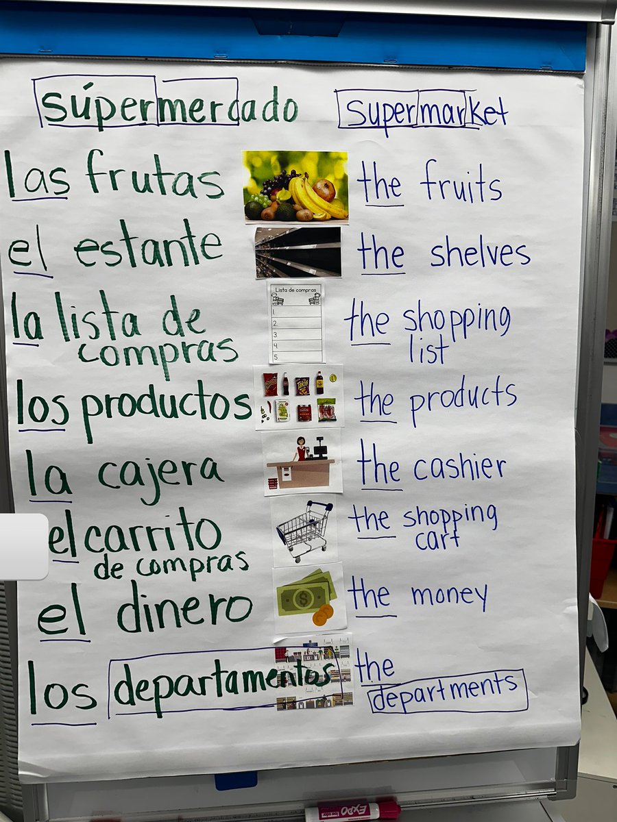 BilingualCDiaz's tweet image. KM han estado aprendiendo sobre el supermercado y ahora they know words about the supermarket in both languages. Can’t wait to see them using their new words while at the store! #TheBridge #bsdbiliteracy #teampershing #d100inspires #d100inspira @TeachStrategies