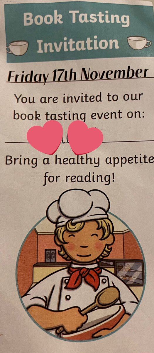 MrsGelston's tweet image. My little girl came home from school @CraigheadPS with a Book Tasting Invitation. She was absolutely delighted, being invited is everything when you are P3! I thought it was such a lovely idea to include all children. #BookWeekScot #love #connected #inclusive #lovereading
