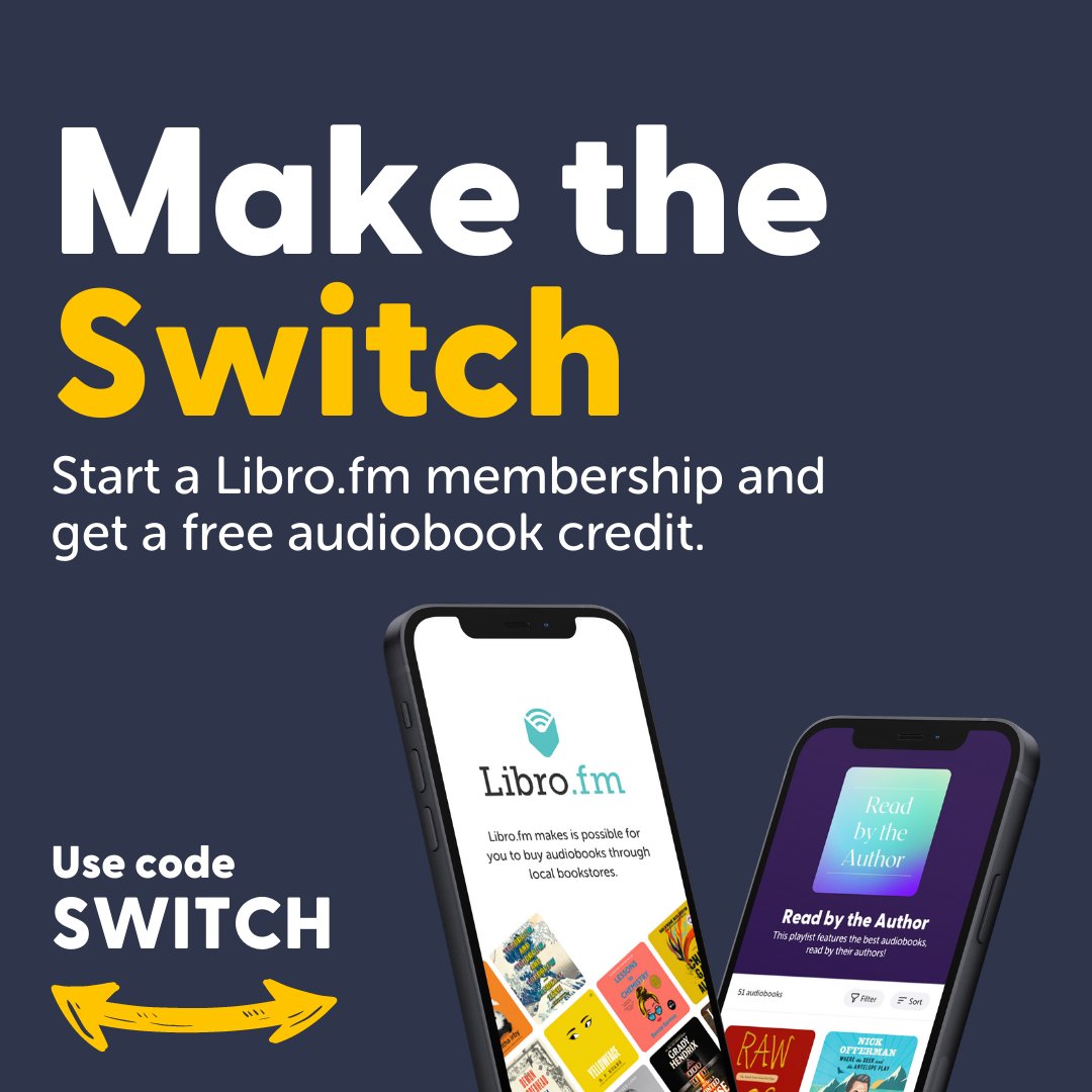 InscriptionsB's tweet image. Switch and get a free audiobook credit! libro.fm/inscriptionsbo… #inscriptionsbooks #librofm

Tip