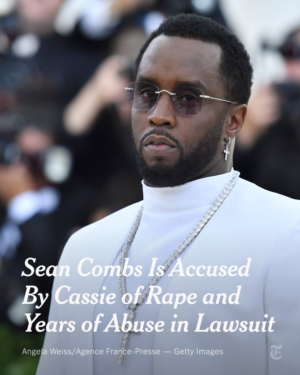 The music mogul Sean Combs, also known as Diddy or Puff Daddy, was accused of rape and abuse in a lawsuit filed by the singer Cassie, his former girlfriend. nyti.ms/47ydjhl