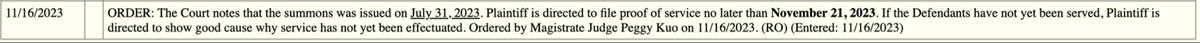 Latest court update #PulseChain #HEX
If somehow you were waiting for “clairty” before getting in, they have 5 days to show cause for not serving RH, and likely a dismissal (without prejudice)

Use chat gpt to help you understand legal stuff if you are giving yourself an aneurysm