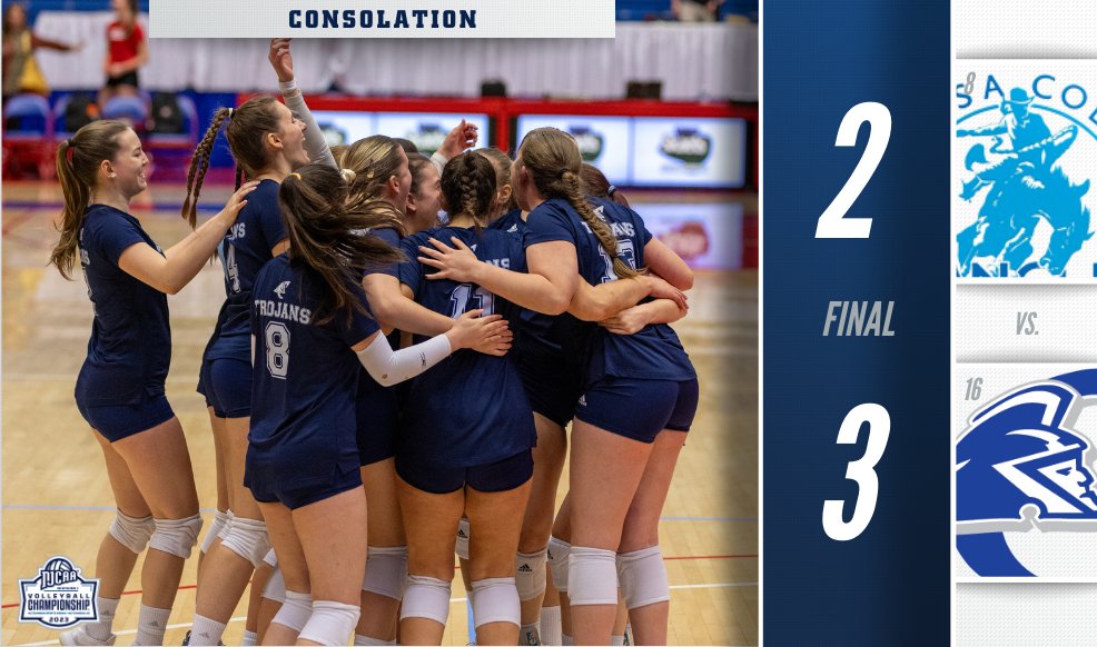NJCAAVolleyball's tweet photo. 🫀 Cardiac Colby! 

The #⃣1⃣6⃣ seed defeats the #⃣8⃣ in five to advance in the 2023 #NJCAAVB DI Championship consolation bracket! 

https://t.co/P84K2HCXG3 https://t.co/P2JjVOFJXX