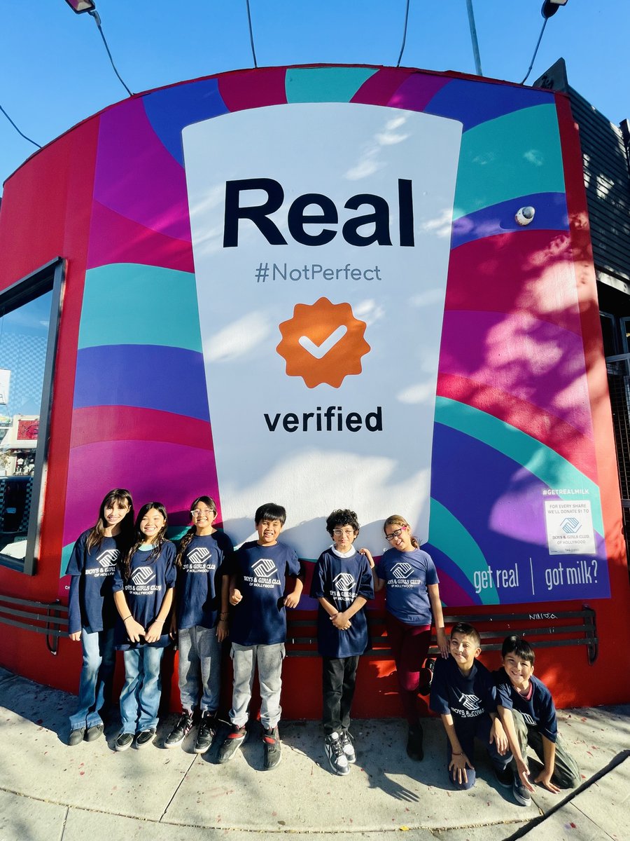 Keepin' it real with the <a href="/gotmilk/">got milk?</a> mural on Melrose and Vista, tagged with the <a href="/BGCHkids/">BGC Hollywood</a> logo.

We're thrilled to partner with <a href="/gotmilk/">got milk?</a> for some positive vibes, community love, PLUS a $1 donation to our Club for each share.

Tag <a href="/gotmilk/">got milk?</a> to donate. #getrealmilk #realnotperfect