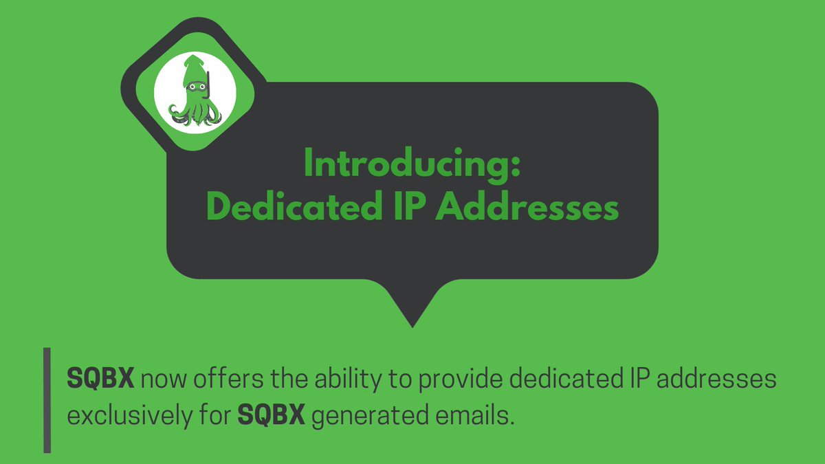 SqBxTracking's tweet photo. Say hello to lower bounce rates! SqBx is now offering Dedicated IP Addresses. Ready to learn more? Check out our blog → https://t.co/6taVSuA4Y3 https://t.co/N3n3f7tsTg